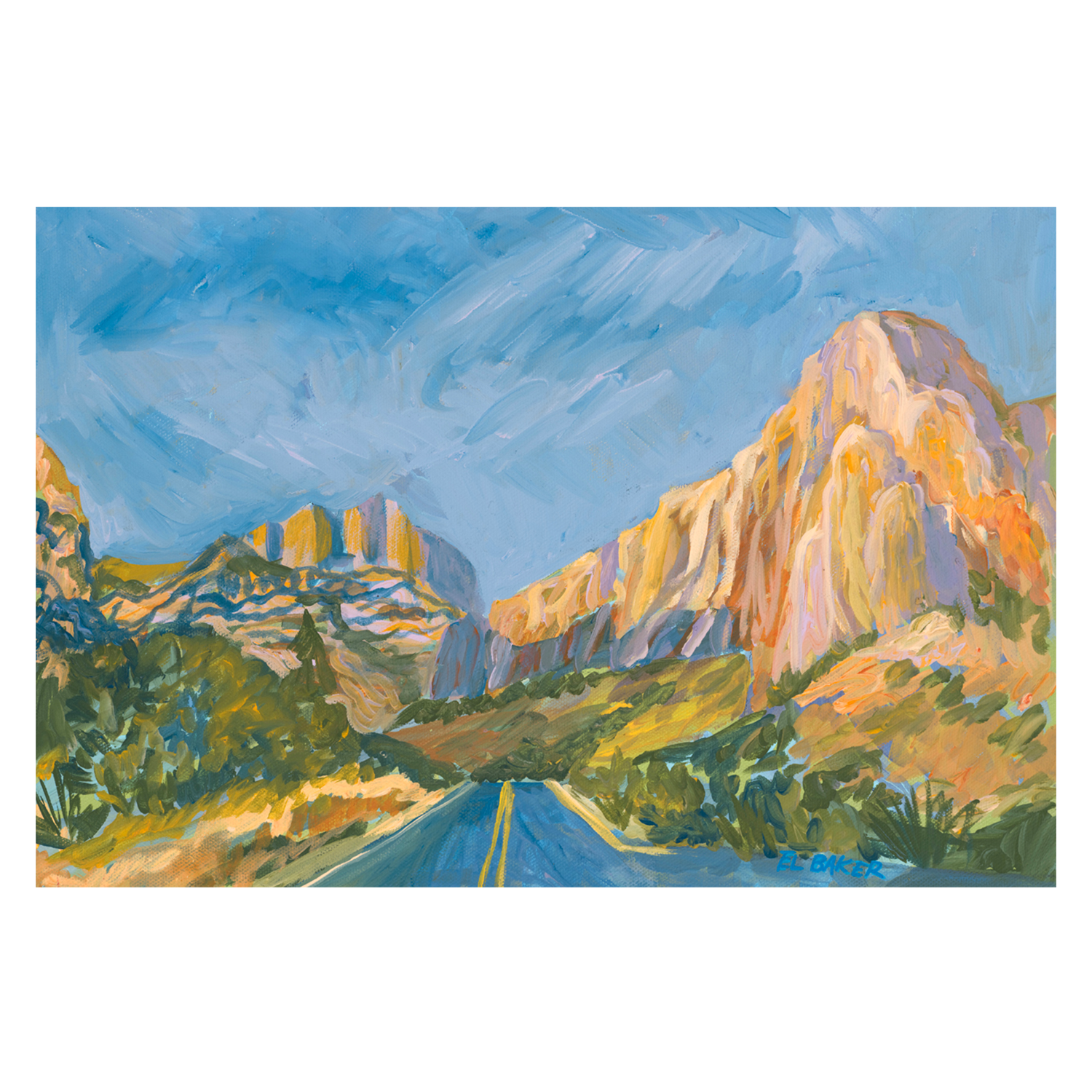 wall-art-print-canvas-poster-framed-Yellow Mountain , By Eleanor Baker-1