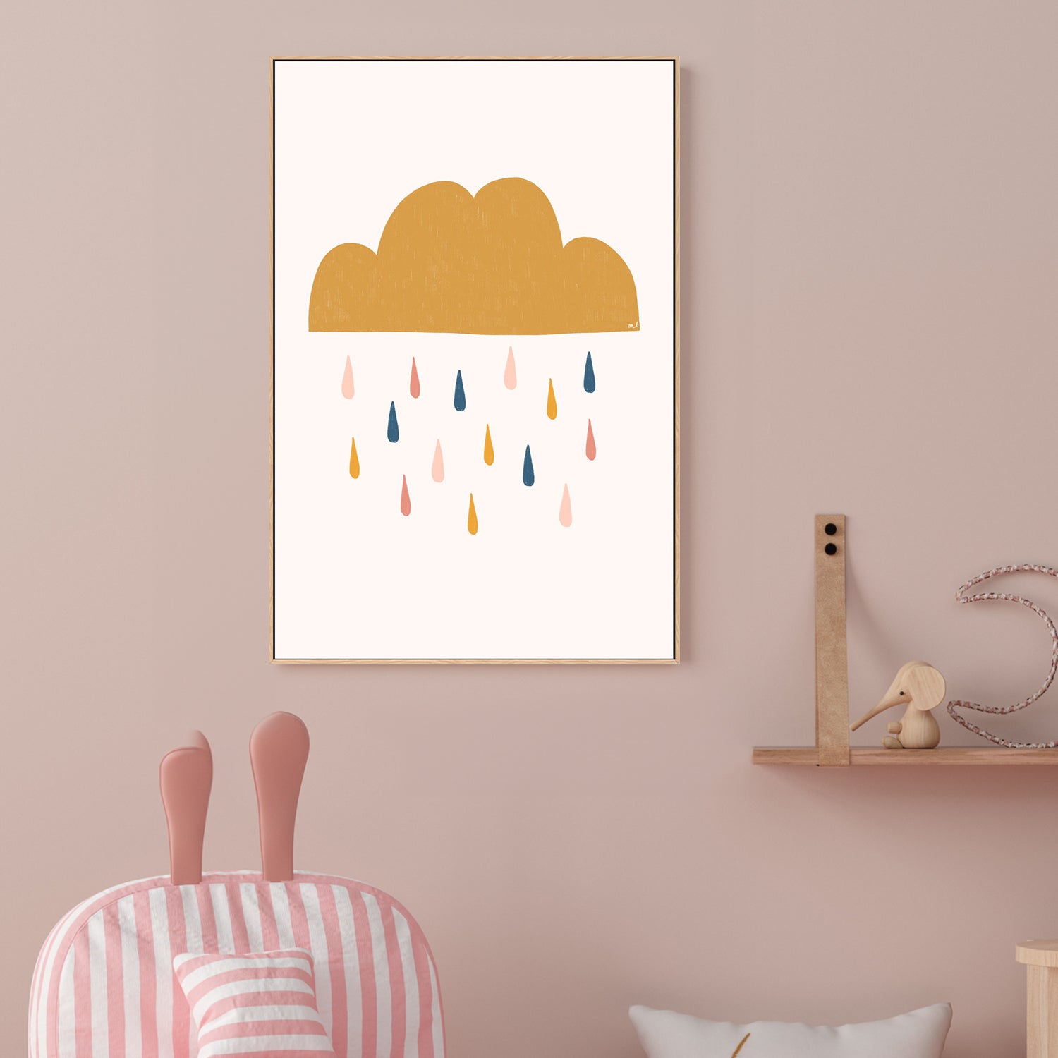 wall-art-print-canvas-poster-framed-Yellow Raining Cloud , By Menina Lisboa-2