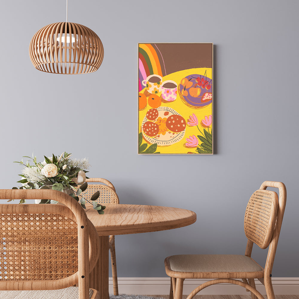 wall-art-print-canvas-poster-framed-Yellow Table , By Gigi Rosado-GIOIA-WALL-ART