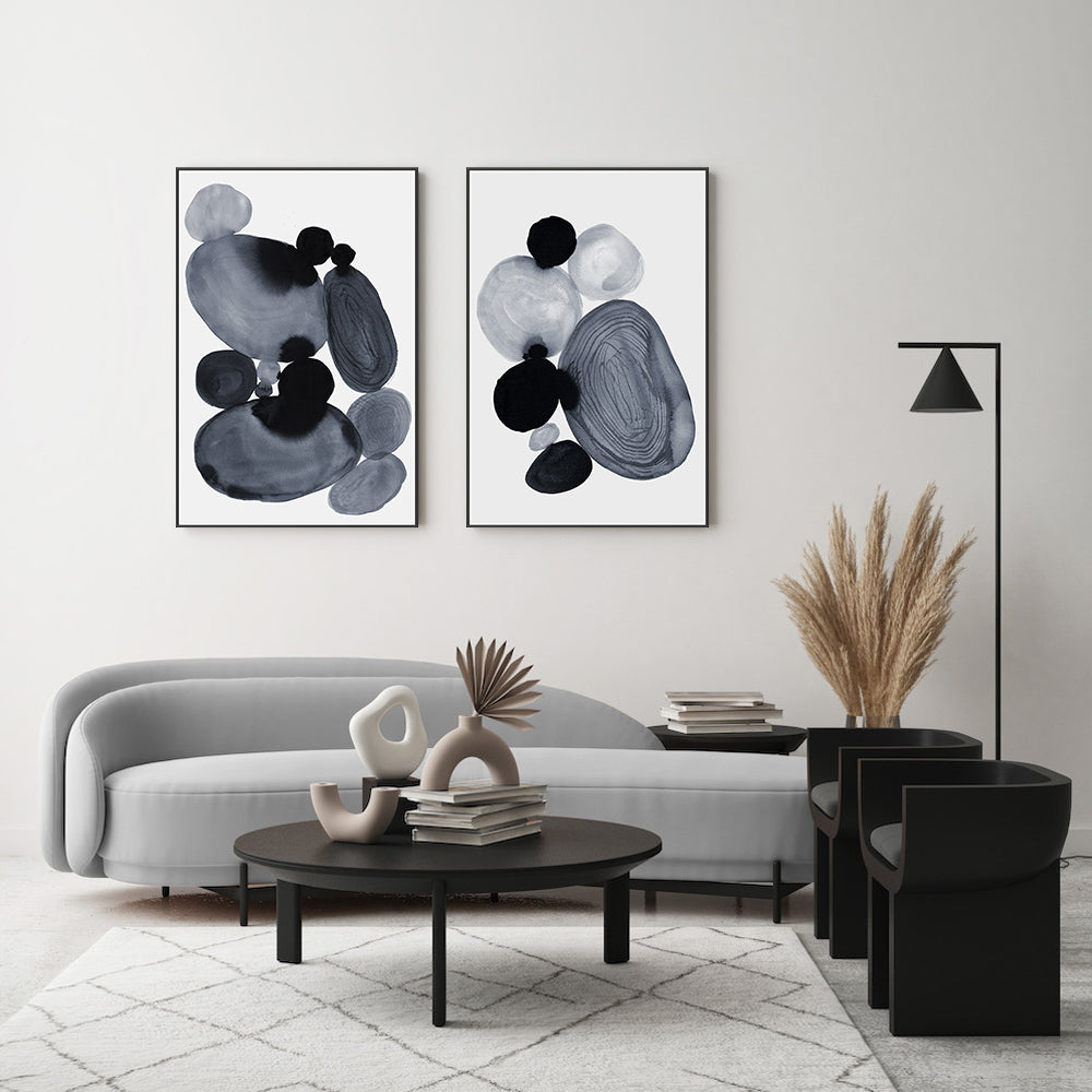 wall-art-print-canvas-poster-framed-Zen Garden Stones, Style A & B, Set of 2 , By Danushka Abeygoda-7