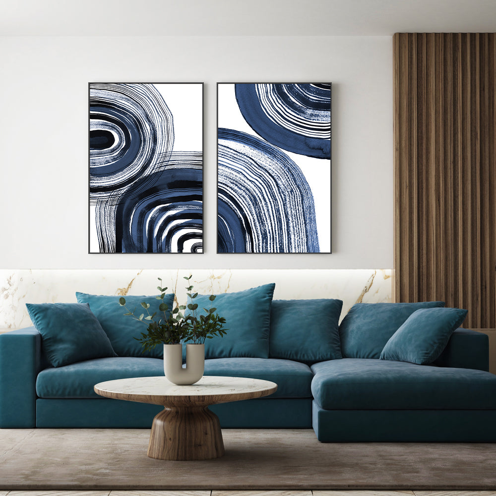 wall-art-print-canvas-poster-framed-Zen Garden Strokes, Style C & D, Set Of 2 , By Danushka Abeygoda-2