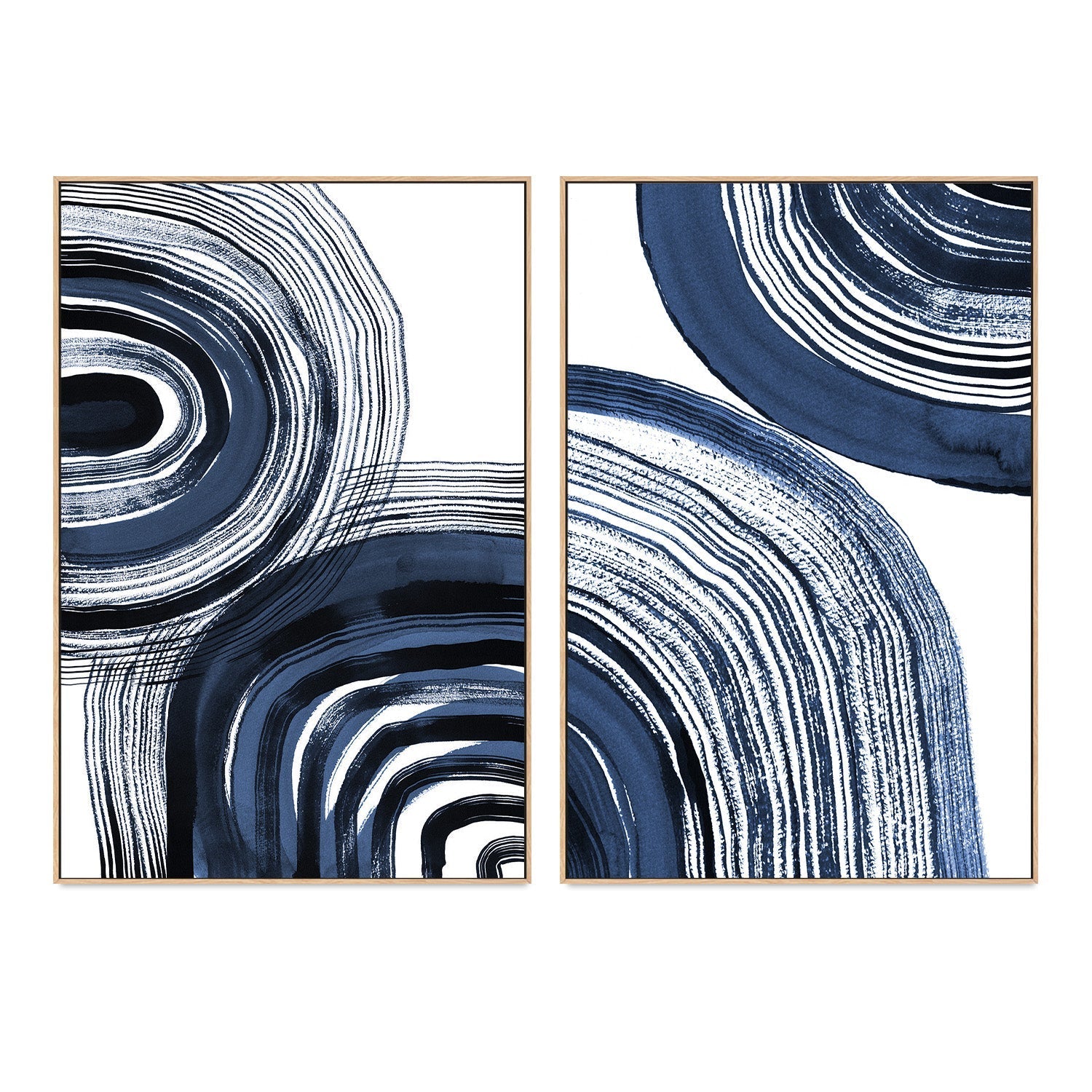 wall-art-print-canvas-poster-framed-Zen Garden Strokes, Style C & D, Set Of 2 , By Danushka Abeygoda-4