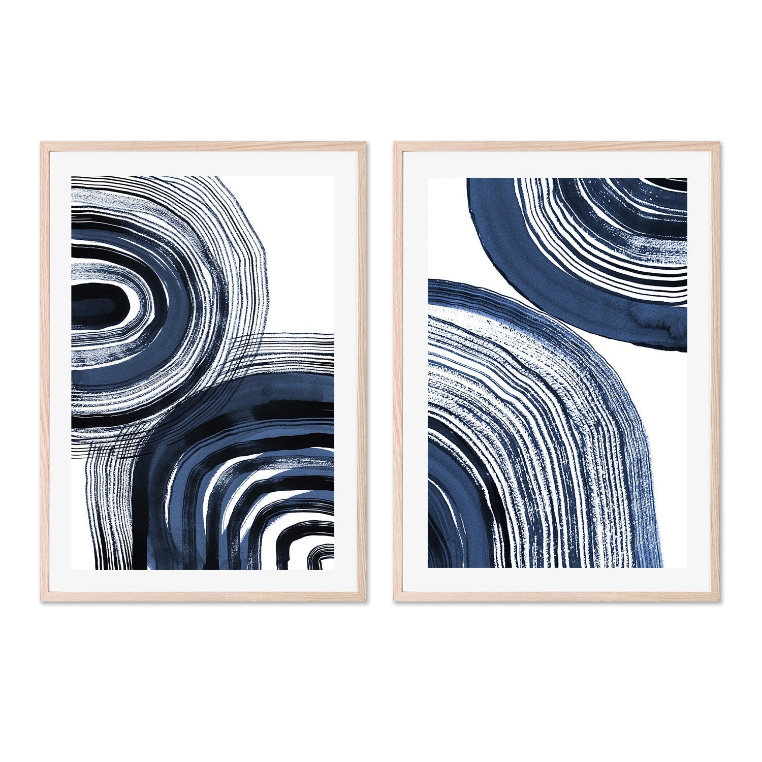 wall-art-print-canvas-poster-framed-Zen Garden Strokes, Style C & D, Set Of 2 , By Danushka Abeygoda-6