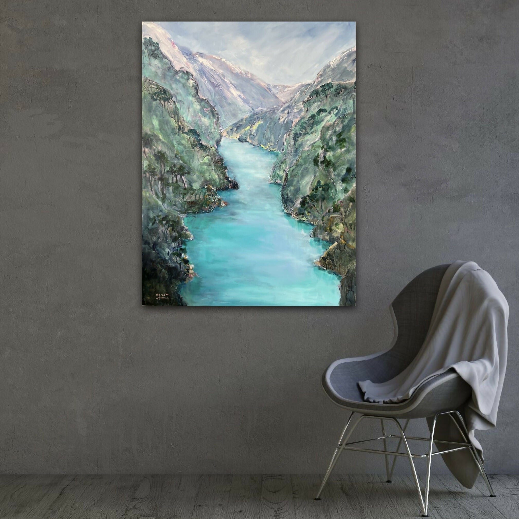 Queenstown Kawarau, Original Hand-Painted Canvas By Meredith Howse