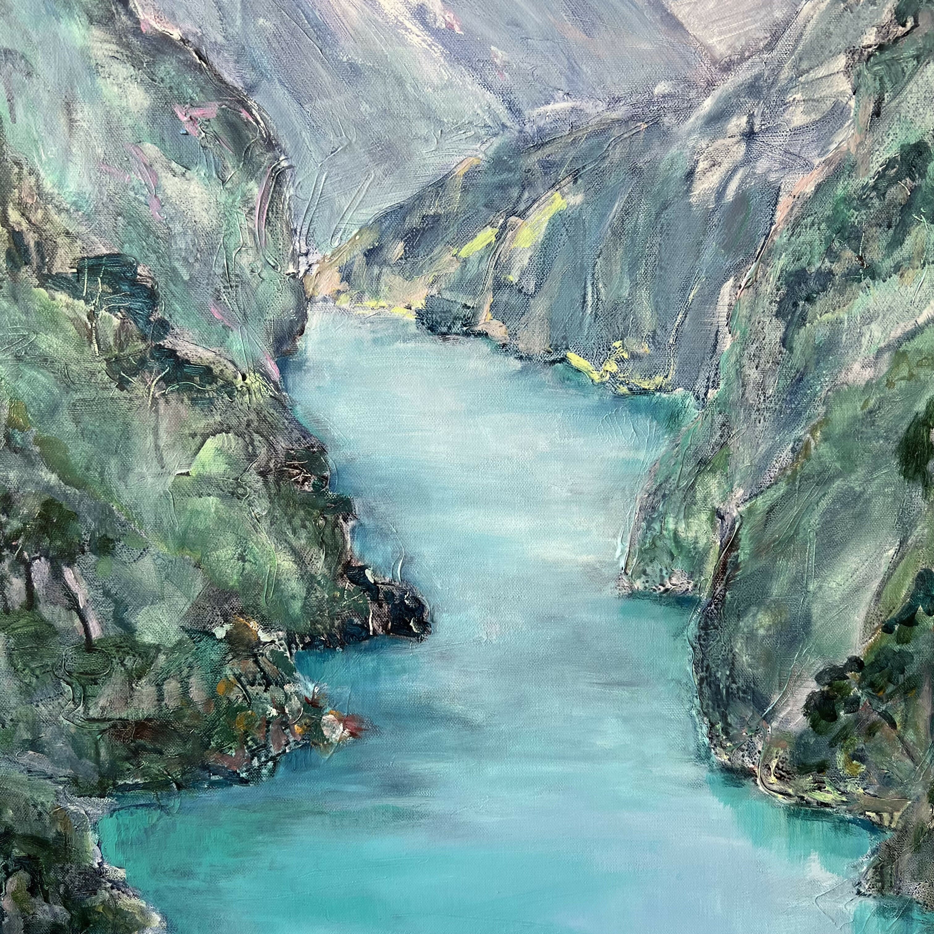 Queenstown Kawarau, Original Hand-Painted Canvas By Meredith Howse